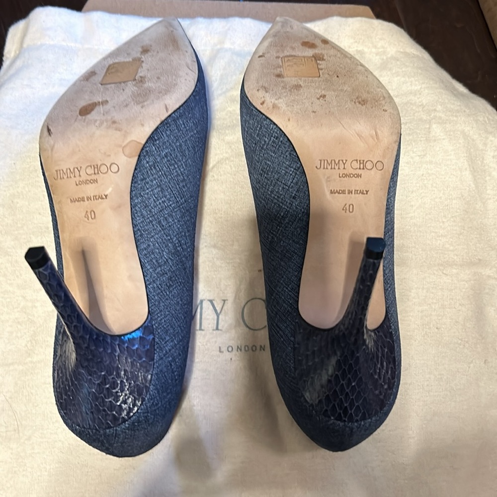 Jimmy Choo Denim Romy Pumps - Picture 4 of 6